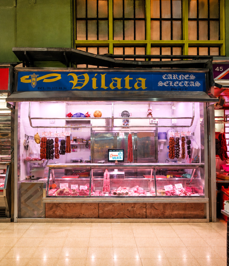 Carnicería en el Mercado de Ruzafa